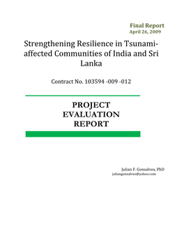 Affected Communities of India and Sri Lanka