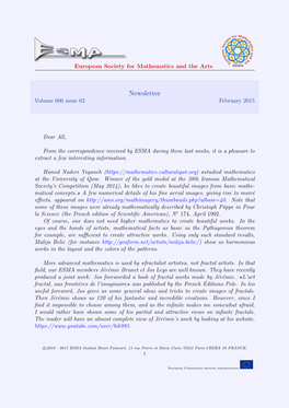 Esma Newsletter February 2015