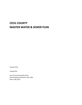 Cecil County Master Water & Sewer Plan