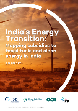 Mapping Subsidies to Fossil Fuels and Clean Energy in India