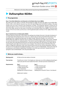 Dufourspitze 4634M