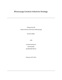 Creative Industries Strategy