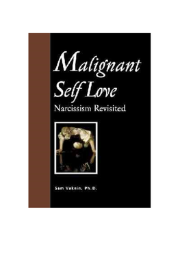 Malignant Self Love Narcissism Revisited