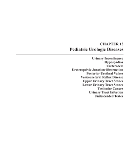 Pediatric Urologic Diseases