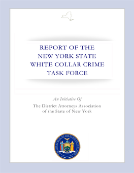 Report of the New York State White Collar Crime Task Force