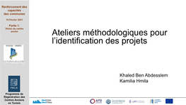 Ateliers Méthodologiques Pour L'identification Des Projets