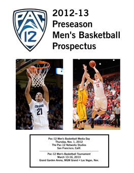 2012-13 Preseason Men's Basketball Prospectus