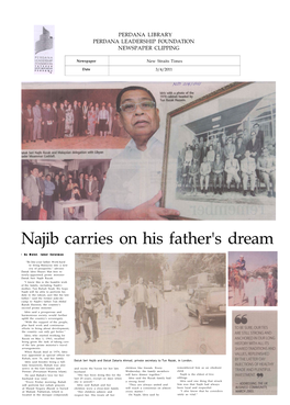 Najib Carries on His Father's Dream