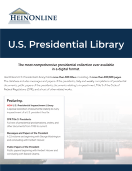 U.S. Presidential Library