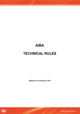 AIBA Technical Rules - 1