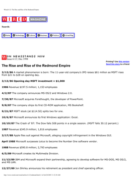 The Rise and Rise of the Redmond Empire