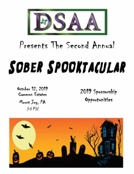 2019 Sober Spooktacular Sponsorship Details