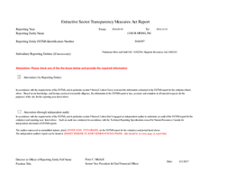 Extractive Sector Transparency Measures Act Report