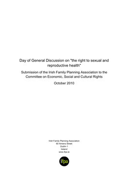 IFPA Submission to CESCR on SRHR October 2010