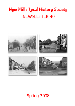 NEWSLETTER 40 New Mills Local History Society Spring 2008