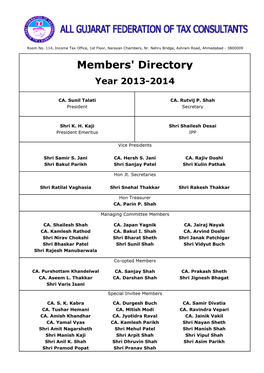 Members' Directory Year 2013-2014