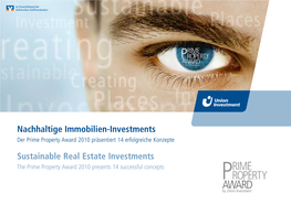 Nachhaltige Immobilien-Investments Sustainable Real Estate Investments