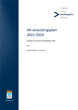 VA-Utvecklingsplan 2021-2024