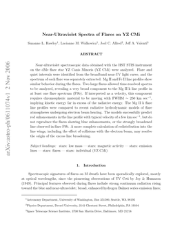 Arxiv:Astro-Ph/0611074V1 2 Nov 2006