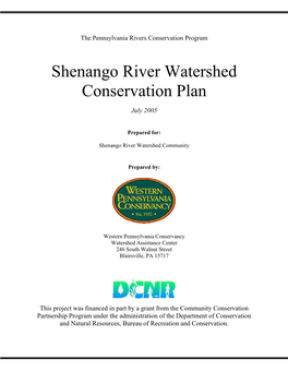 Shenango River Watershed Conservation Plan