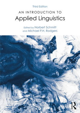 An Introduction to Applied Linguistics; Third Edition