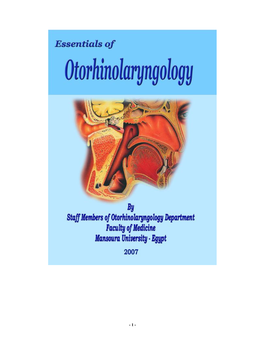 Otorhinolaryngology