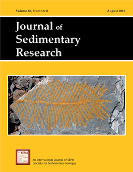 Journal of Sedimentary Research Journal of Sedimentary Research, 2016, V