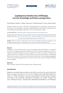 Lepidopteran Biodiversity of Ethiopia: Current Knowledge and Future Perspectives