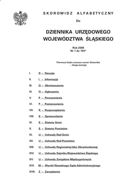 Dziennika Urzędowego Województwa Śląskiego