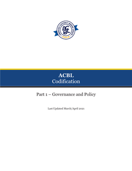 ACBL Codification