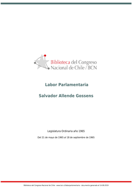 Labor Parlamentaria Salvador Allende Gossens