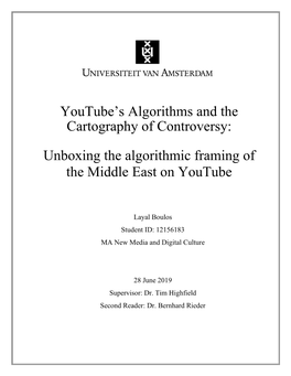 Youtube's Algorithms and the Cartography of Controversy