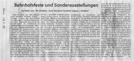 Vorbereitung Des Eisenbahnjubiläums Im Spiegel Der Presse