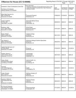 CC-12-00086) Reporting Period: 07/01/2013 Through: 08/31/2013 Page: 1 of 17