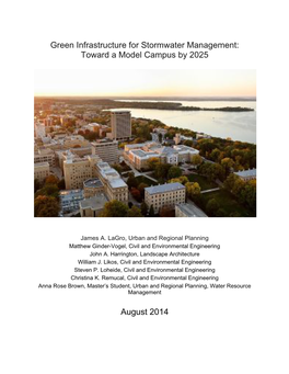 Green Infrastructure for Stormwater Management: Toward a Model Campus by 2025