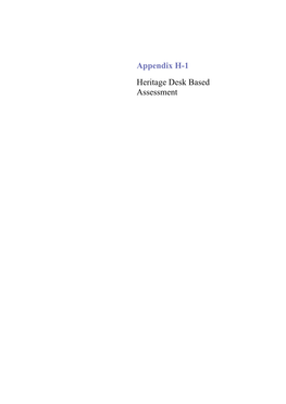 Appendix H-1 Heritage Desk Based Assessment