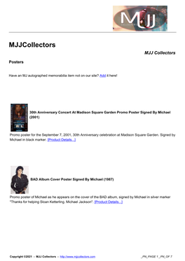 Mjjcollectors MJJ Collectors