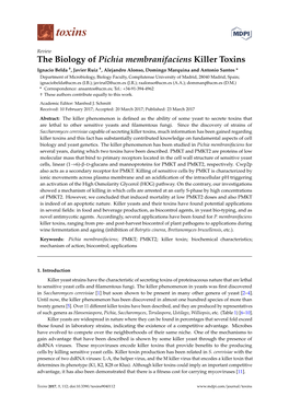 The Biology of Pichia Membranifaciens Killer Toxins