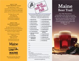 Maine's Beer Trail