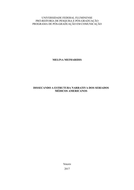 Universidade Federal Fluminense Pró-Reitoria De Pesquisa E Pós-Graduação Programa De Pós-Graduação Em Comunicação