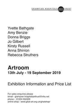 Artroom 13Th July - 19 September 2019