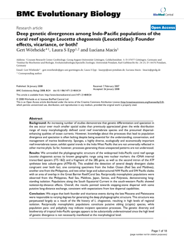 Deep Genetic Divergences Among Indo-Pacific Populations of the Coral