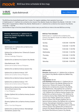 BUS Bus Time Schedule & Line Route