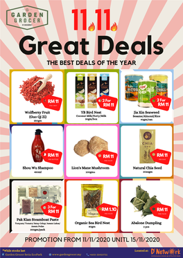 Garden Grocer November 11.11 Promotion Mailer