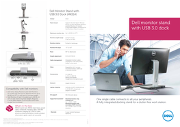 Dell Monitor Stand with USB 3.0 Dock (MKS14)