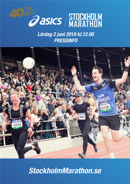 Stockholmmarathon.Se ASICS STOCKHOLM MARATHON 2 JUNI 2018