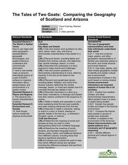 The Tales of Two Goats: Comparing the Geography of Scotland and Arizona