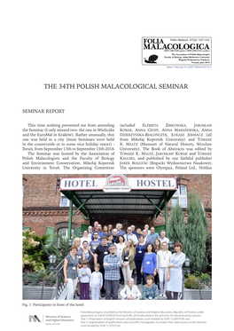The 34Th Polish Malacological Seminar
