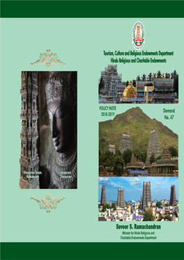 Tourism, Culture and Religious Endowments Department Hindu Religious and Charitable Endowments