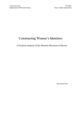 Constructing Women's Identities